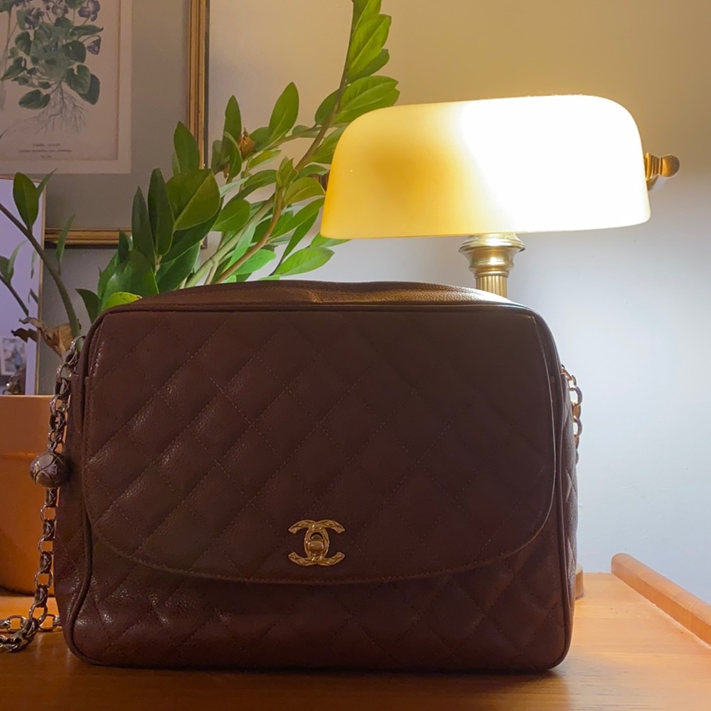 Vintage Chanel Quilted Brown Bag